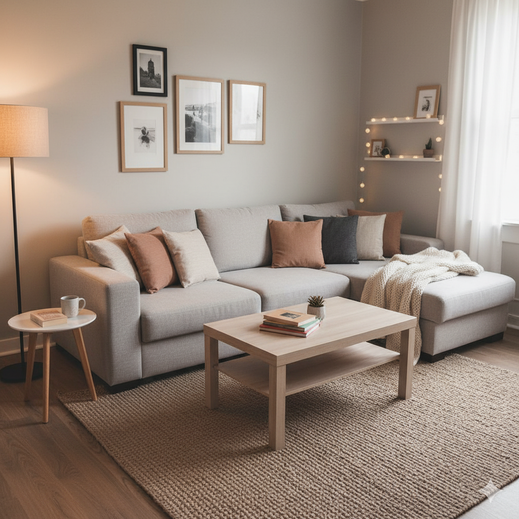 Cozy and affordable living room Home Interior Design Hyderabad